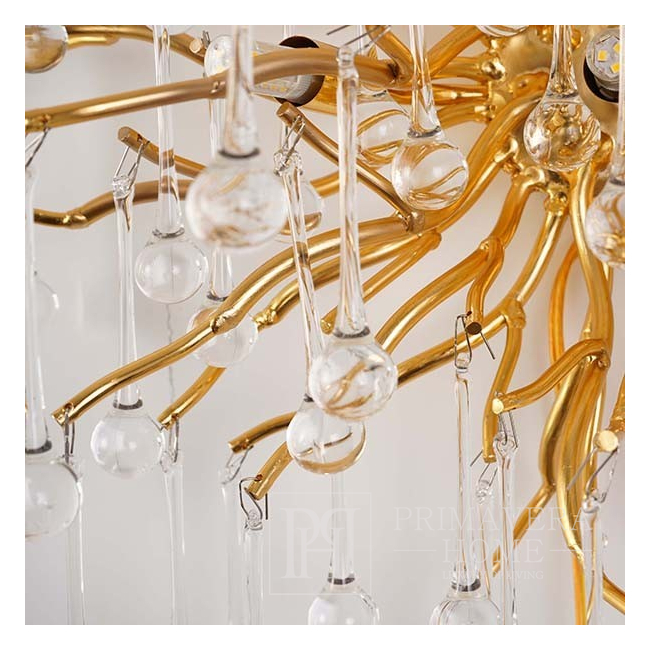 Sieninis šviestuvas Glamour, elegantiškas modernaus stiliaus dizaineris, prabangus, išskirtinis sieninis šviestuvas, auksinis RAIN OUTLET 