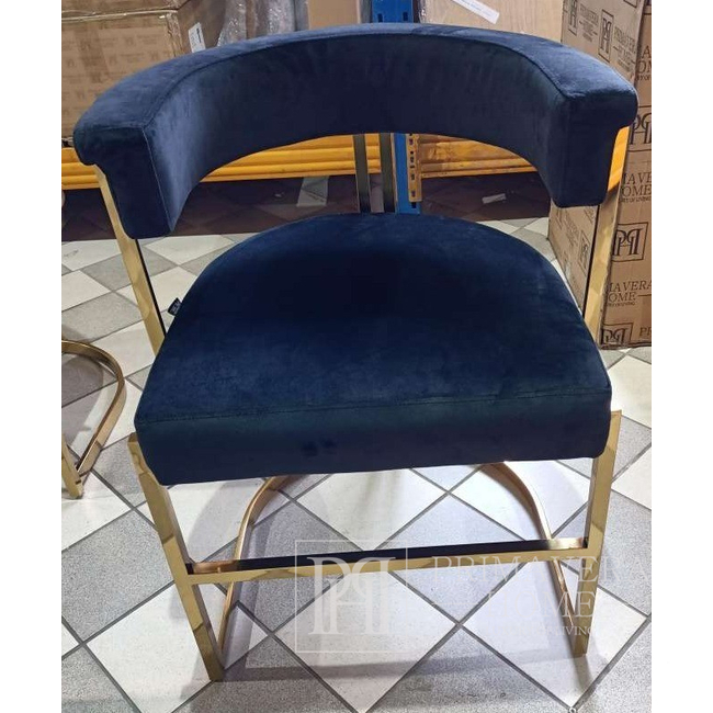 Luxus-Glamour-Stuhl, Stahl, für das Esszimmer, für den Schminktisch, Designer, modernes Schwarzgold MARCO OUTLET 