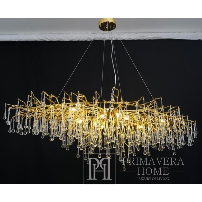 Glamour sietynas RAIN XL 150 cm, dizaineris, išskirtinis modernaus stiliaus, auksinis 