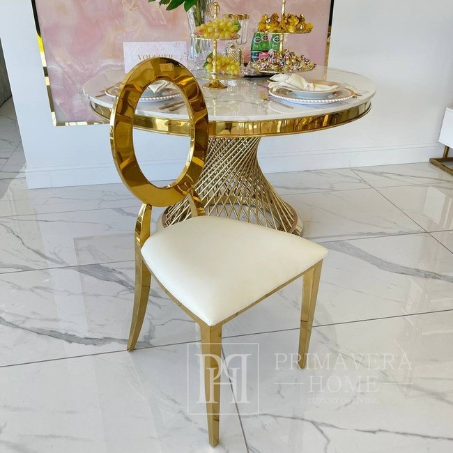 Exclusive chair for wedding hall, for wedding gold white glamour, comfortable, banquet chair RING