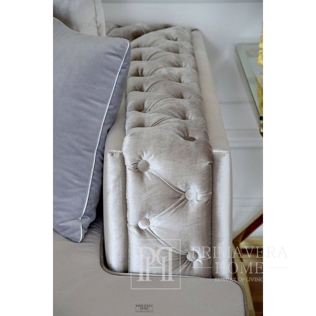 Modern corner sofa for living room, quilted, glamorous, sofa bed, New York QUEEN