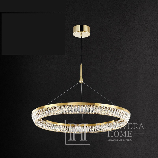 BELLINI M crystal chandelier 80 cm gold, designer, exclusive in a modern style, ring, hanging lamp 