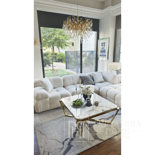 Glamor sofa, modern, modular, corner, for the living room, designer corner sofa boucle NICEA