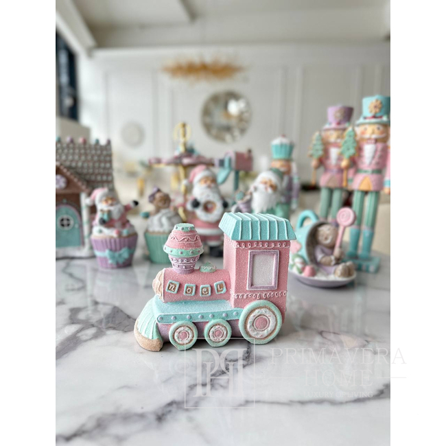 Christmas decorative gingerbread in the shape of a train, 15 cm 