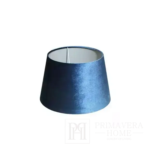 Navy blue velvet cone lampshade 