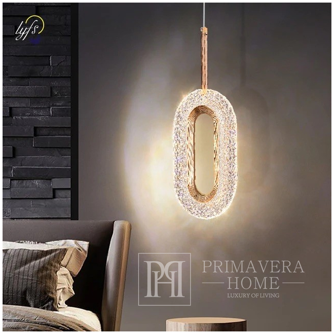 Modernus sietynas, spalvingas pakabinamas šviestuvas, auksinis, dizaineris, išskirtinis, vienvietis VALO SINGLE 