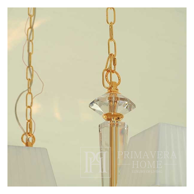 Elegant stylish lamp chandelier glamor pendant lamp 8 arms ELEGANZA L GOLD OUTLET 