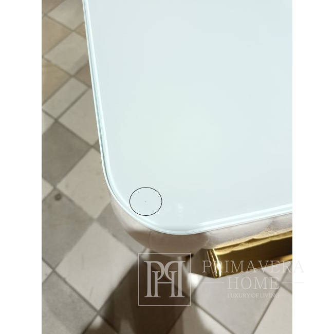 Glamor console, dressing table for the bedroom, for the dressing room, modern, beige, with a drawer, with a gold mirror AMORE OUTLET 