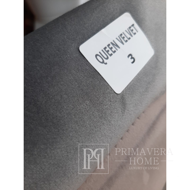 Glamour-Polsterbett gesteppt modern New York Style grau SPECTRE SILBER [CLONE] 