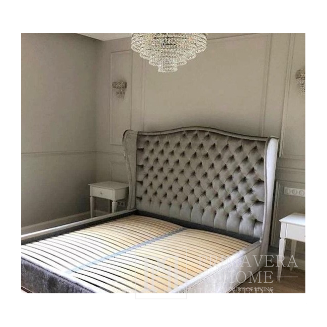 Łóżko glamour tapicerowane pikowane łóżko sypialniane VALENTINO