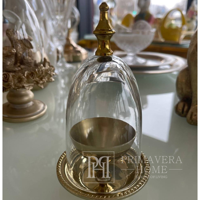 Gold egg holder with shade 