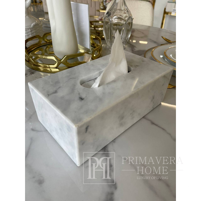 Tissue holder, modern, marble, glamorous, white and gray tissue holder 