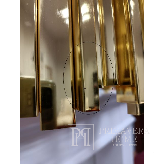 Żyrandol glamour EMPIRE 60cm luksusowy kryształowy okrągły lampa wisząca, złoty OUTLET 