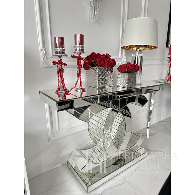 Silver glamor mirror console for the living room, for the hall COCO OUTLET 
