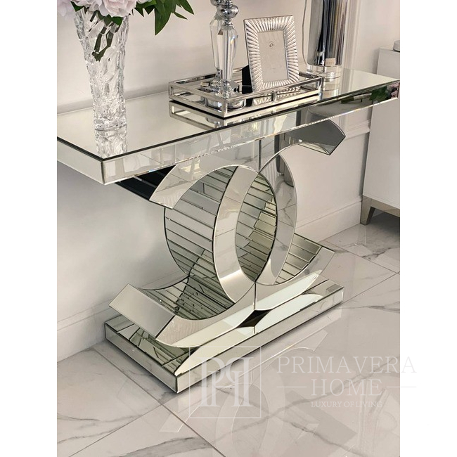Silver glamor mirror console for the living room, for the hall COCO OUTLET 