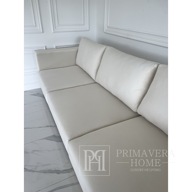 Modern sofa for the living room, designer, exclusive, glamor, with gold slats MONACO [CLONE] 