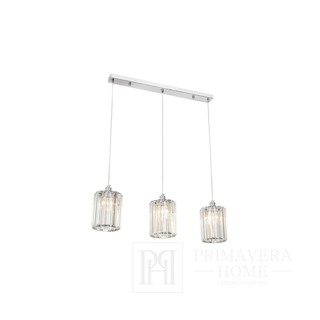 Crystal chandelier, glamor pendant lamp, gold, designer, exclusive, single, glass shade, over the island STARS M [CLONE] 