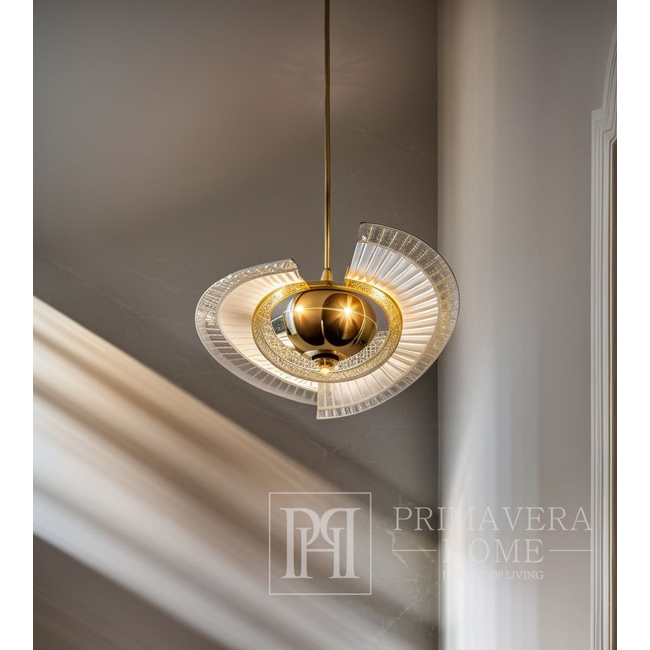 Modern chandelier, glamor pendant lamp, gold, designer, exclusive, single VALO SINGLE [CLONE] [CLONE] 