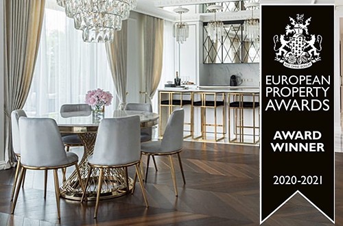 The apartment with our furniture and lighting won the prestigious award !