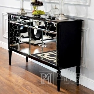 The New Yorker glamorous mirror chest of drawers ELEGANCE is a functional piece of furniture for the living room, dining room or bedroom, which delights with its shine.