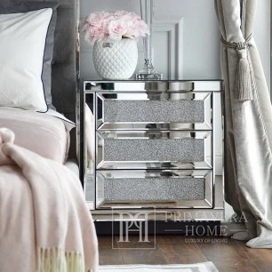 The PAOLA S glamor mirror bedside table is a proposal from our offer, intended for an elegant bedroom in a glamor or New York style.