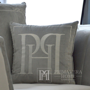 Cushion PH 40x40 with logo in grey fabric 