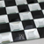 Black and White Hermione Black and White Glass Diamond Mosaic Chessboard 