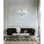 Glamor sofa upholstered, modern, black, silver, gold DIVA SILVER 250 cm