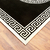 Nowoczesny dywan z greckim wzorem czarny biały  MEDUSA 