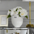 Doniczka ceramiczna Rosalie Flower Lene Bjerre 19 cm biała w pasy 