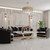 MADONNA modern black gold glamour New York-style upholstered sofa for living room 