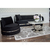 MADONNA modern silver black Stylish glamour New York-style upholstered sofa OUTLET 