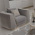 Upholstered armchair MONTE CARLO glamour for the living room modern 90x120x70 gray gold 