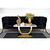 Glamor coffee table for the living room with a white marble top, gold ART DECO 