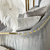 Elegantes und modernes Sofa gepolstert glamour für Wohnzimmer, New York Stil grau gold MADONNA 