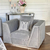 Upholstered armchair MONTE CARLO glamour for the living room modern 90x120x70 gray silver 