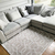 Modern gray carpet with a geometric HAMPTON pattern 