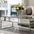Mirror coffee table glamor, New York, modern, coffee table with drawers, silver CHICAGO OUTLET