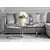 Coffee table MARCO SILVER modern, glamour with white stone top OUTLET