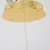 Glamouröse LED-Kristalllampe, runde Decke, Ring, Kronleuchter, modernes Gold BRINA LICHT