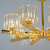 Stilvolle Lampe Kronleuchter Hängelampe mit 8 Kristallschirmen Glamour FIORENZO M LICHT