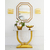 Glamour-Konsole im modernen Stil mit weißer Marmorplatte, ART DECO Gold 