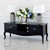 Stylish cabinet, TV table, glossy chest of drawers, bent legs black ELENA GLAMOR 