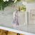 Decorative white crystal glass container 