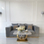 Modern, upholstered, luxury, glamor, gray, gold EMPORIO sofa 