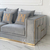 Modern, upholstered, luxury, glamor, gray, gold EMPORIO sofa 