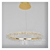 Glamūrinė LED krištolo lempa, apvalios lubos, žiedas, sietynas, modernus auksinis BRINA APŠVIETIMAS