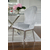 Exclusive glamor dining chair, steel straight legs, comfortable, modern, gray, silver LOUIS OUTLET 