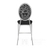 Luxurious bar stool, island stool, modern, glamor, black, silver Medusa 