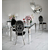 Exclusive dining chair, glamor, modern, steel black, silver MEDUSA 